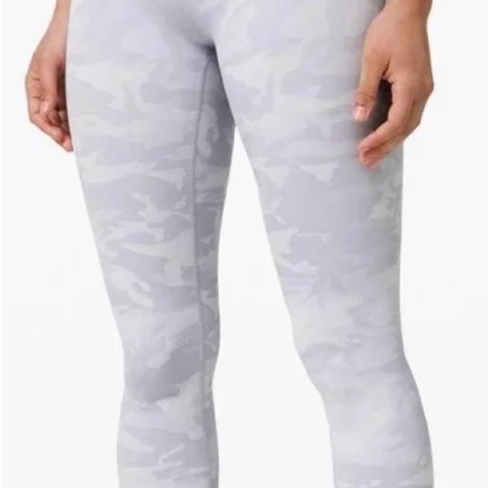 Lululemon Athletica Light Gray Camo Leggings